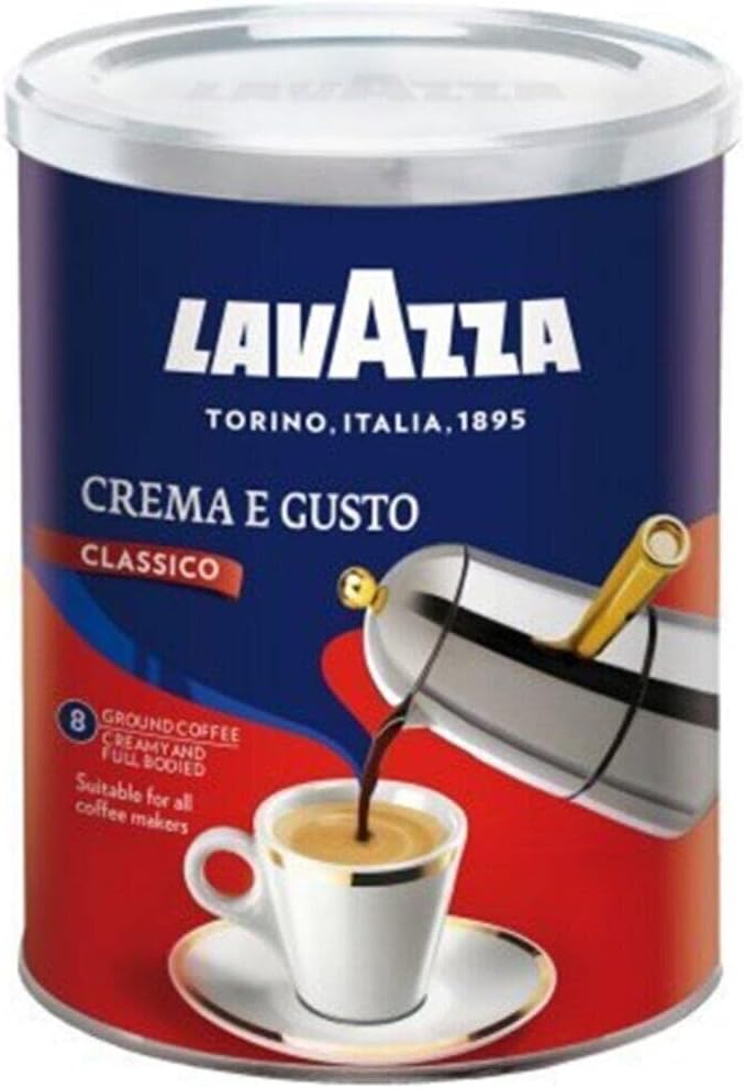 Crema E Gusto Ground Coffee, Dark Roast, 250 G, Red