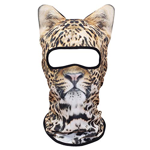 Image of WTACTFUL 3D Animal Ears Balaclava, Breathable Face Mask for Halloween