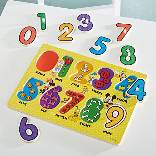 Melissa & Doug Disney Mickey Mouse Clubhouse Numbers Wooden Peg Puzzle (10 Pcs) #TOP2