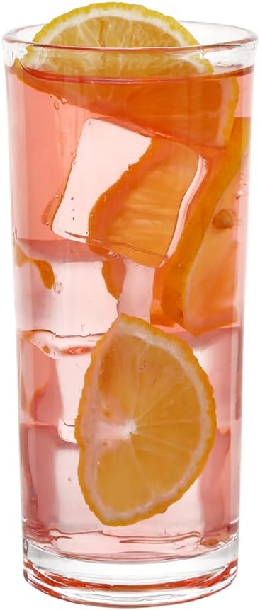 Highball Glasses Set of 24-8oz Tall Water Glasses for Mojito, Whiskey, Cocktails - Clear Drinking Glassware for Kitchen - Tall Drinking Glasses Set for Mixed Drinks (Glass, 24PCS8OZ)