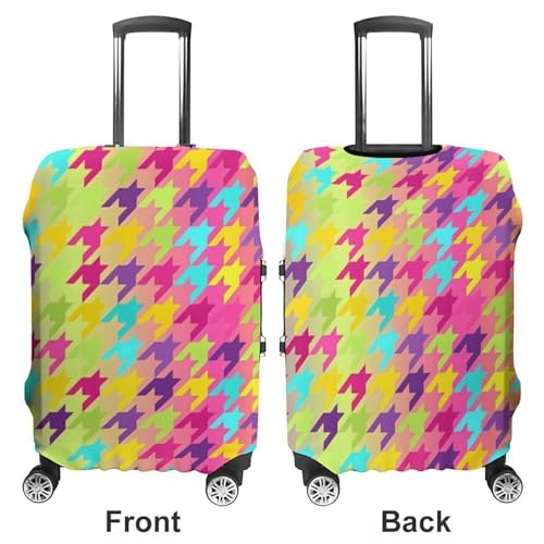 Houndstooth Luggage Covers Washable Anti Scratch Luggage Cover Suitcase Covers Stretchy Baggage Cover for Suitcase Decorated Accessories M3