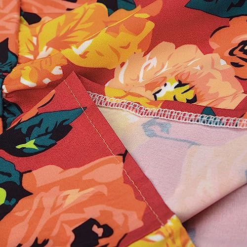 Robe d'été mini imprimé trois pièces style amples manches courtes - 6
