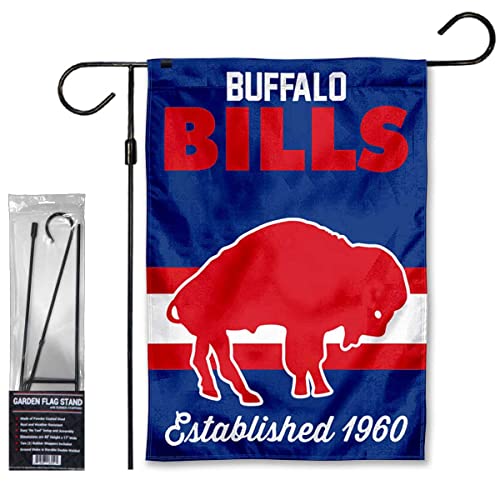 Bills Retro Garden Flag and Stand Pole Holder Mount