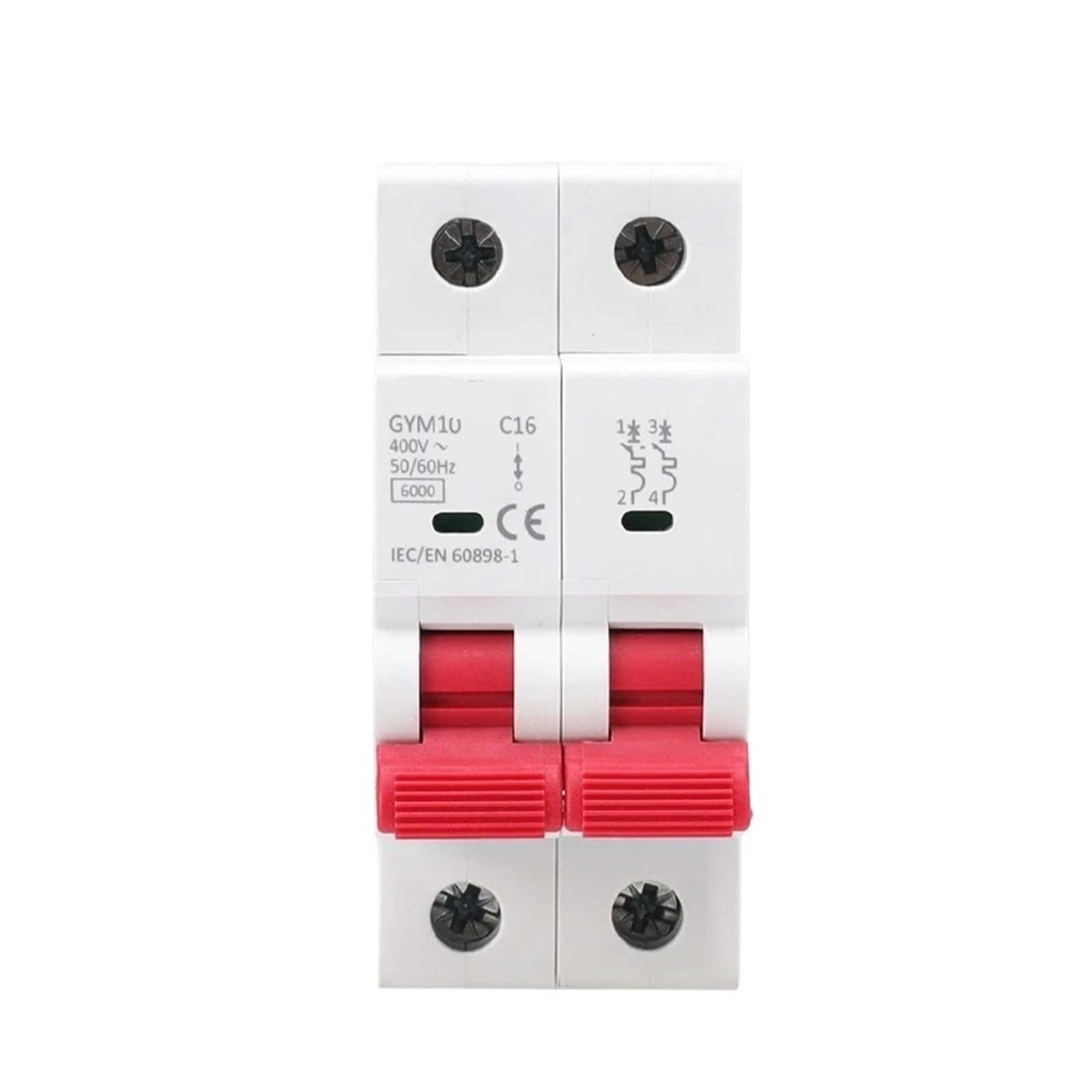 TYEXCZARF GYM10 Double Pole 6KA Miniature Circuit Breakers 40A 63A AC Type(63A)
