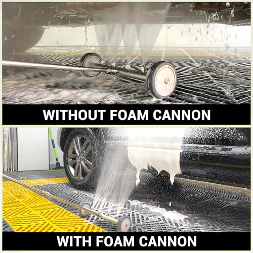 Lavadora de bajos de coche potente M MINGLE 16 pulgadas con cañón de espuma kit 4000 PSI 5