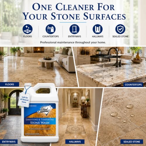 Image of Limestone and Travertine Floor Cleaner: Natural Stone, Marble, Slate Ph Neutral . 1 Gallon Concentrate