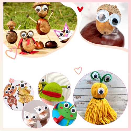 Image of TOAOB 150pcs 30mm Plastic Wiggle Googly Eyes Self Adhesive Black Round Sticker Eyes DIY Arts Crafts Scrapbooking Accessories