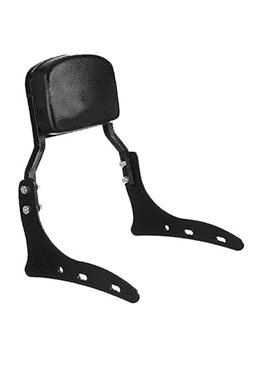 GOLSM Bullet Harley Backrest/Back Rest Back Support Cushion Pillion Black for Royal Enfield Bullet Classic 500