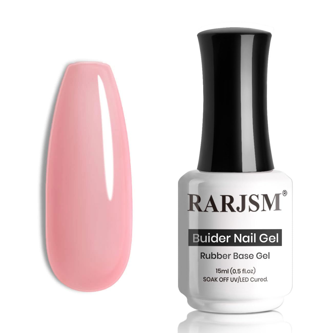 RARJSM Rubber Base Milky WhiteBuilder Extension Gel Builder Soft WhiteRubber Base Coat Gel Nail Polish 15ml Natural White Nail Strengthener Soak Off Curing Requires 1 Bottle for Home Salon DI product thumbnail 2