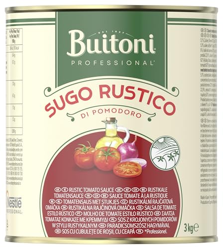 BUITONI Professional Sugo di Pomodoro Rustico, Fertige Tomatensauce, rustikale Sauce nach “Frito”-Art” , 1er Pack (1 x 3kg Dose)