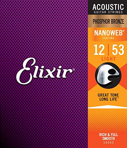 Elixir 16052 NANOWEB フォスファーブロンズ Light(12-53) エリクサー アコースティックギター弦【国内正規品】のサムネイル