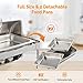 ROVSUN 2 Packs 9 QT Roll Top Chafing Dish Buffet Set with Electric & Fuel Heating，Stainless Steel Chafer, Food Warmer with Full Size & 2 Detachable Food Pans for Party Wedding Catering