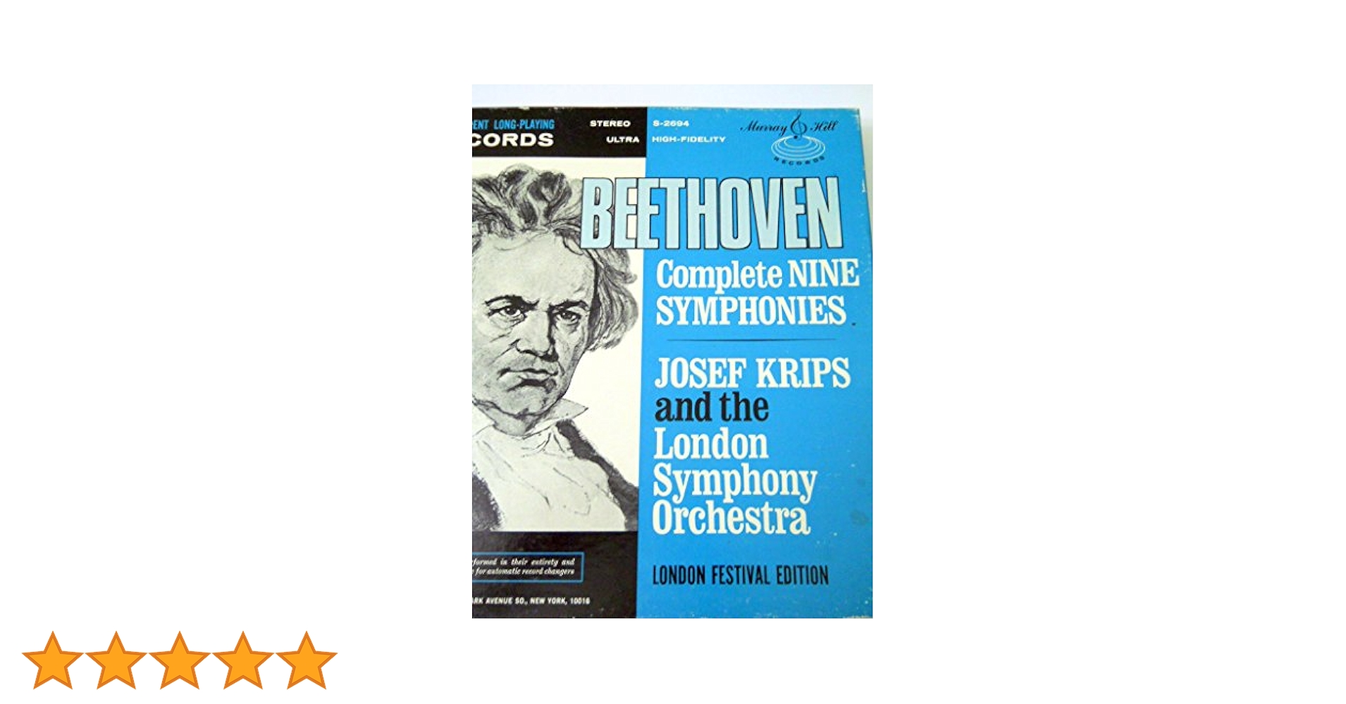 生誕200年記念 ベートーヴェン大全集 LP-BOX レコード 帯付き Amazon.com: Beethoven: Complete Nine Symphonies, Josef Krips