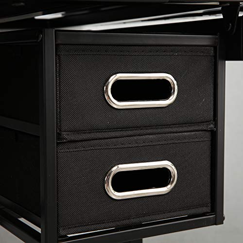 Sdhyl Drafting Table, Art Desk Art Table With Storage, Adjustable Glass Drawing Table With 2 Drawers, Student Desk, Study Desk For Painting, Writing And Studying, Art Craft Supplies,Black #TOP6