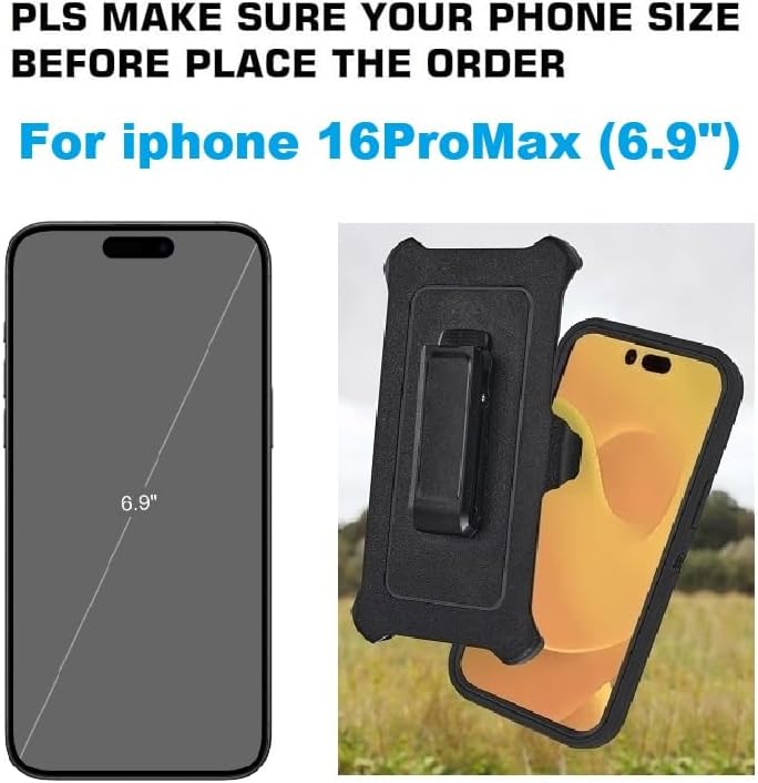 2 Pack Replacement Belt Clip Holster for Otterbox Defender Series Case Apple iPhone 16ProMax(6.9") - Image 3
