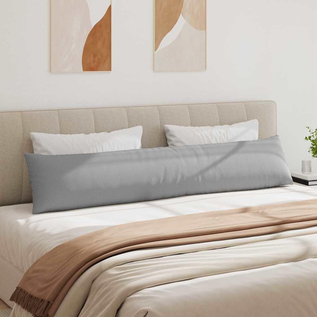 2 cojines de sofá de tela gris nube de 200 x 40 cm con fundas extraíbles acolchadas para salón, comedor, oficina, versátil, ergonómico, antideslizante, lavable
