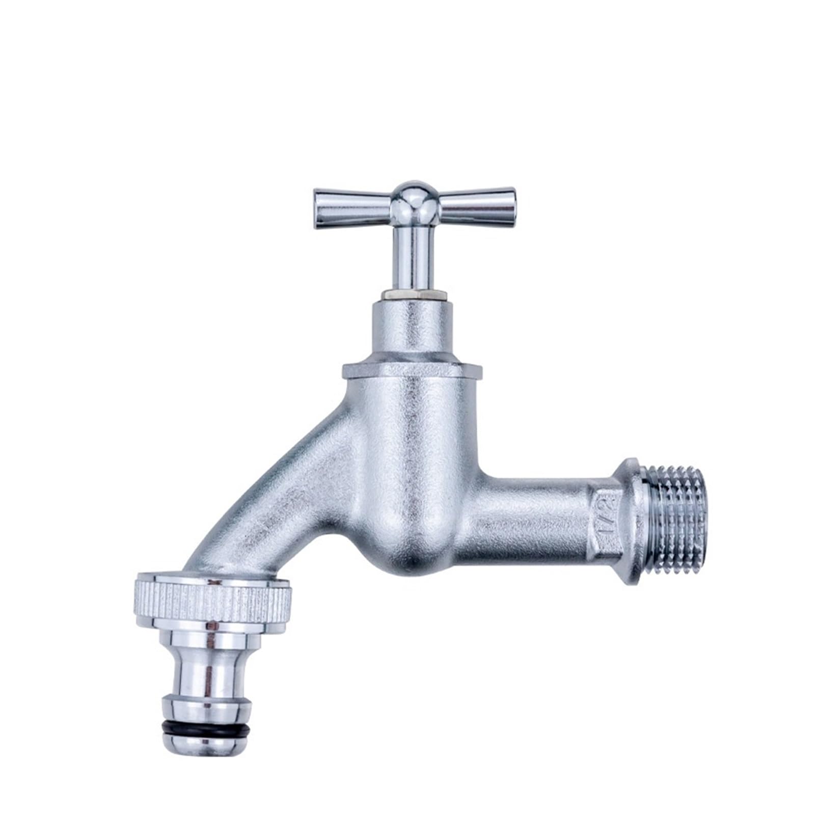 Grifo de latón para jardín exterior de 1/2 x 3/4 con válvula antirretorno