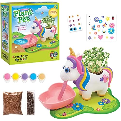 Creativity for Kids Unicorn Self-Watering Plant Pet, Unicorn Crafts for Girls, Summer Activities for Kids, DIY Garden Craft Kit (Ages 6+)