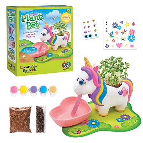 Creativity for Kids Unicorn Self-Watering Plant Pet, Unicorn Crafts for Girls and Boys, Kids DIY Craft Kit (Ages 6+)