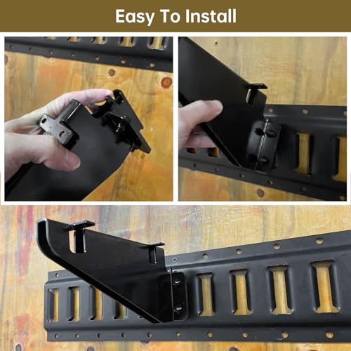 image for Famiron 2 Pack E Track Fixed Shelf Brackets, E-Track Fixed Shelf Track