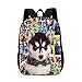 Produktbild GFDSH 3D Gedruckter Rucksack süße Hunderucksacktasche, E02