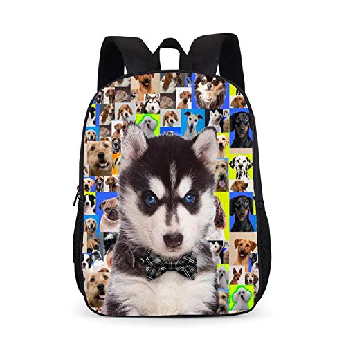 Preisvergleich Produktbild GFDSH 3D Gedruckter Rucksack süße Hunderucksacktasche, E02