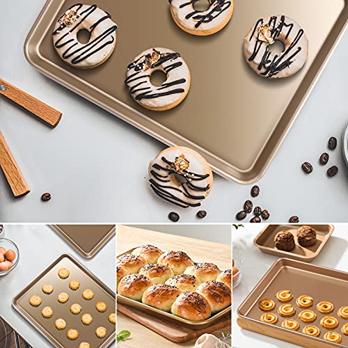 Usun Bakeware Nonstick Cookie Sheet 12.5X10.6In Baking Tray Carbon Steel Bakeware Sheet For Oven Easy Clean #TOP5