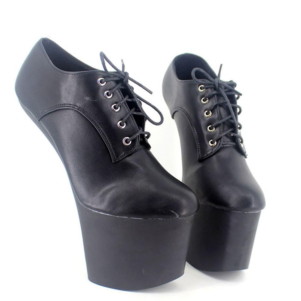 PROMI Talon Aiguille Talons Hauts 20 Cm Stage Noir Chaussures sans Talons