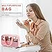 Buryeah 9 Pcs Translucent Make up Bag Toiletry Organizer for Women Men Waterproof Portable Cosmetic Travel Bag with Hanging Handles Travel Storage Carry Pouch, 10.2 x 6.3 x 2.8 Inches (Pink)