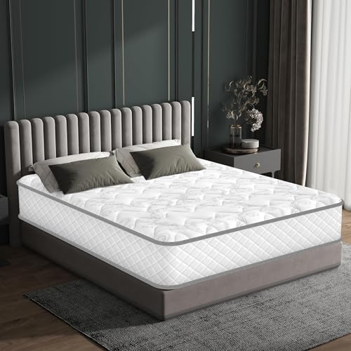 Lujo Colchón 140x190 cm Viscoelástica, Firmeza Media Confort, Híbrido colchón Espuma y Muelles Ensacados, Certificado Oeko-Tex, Transpirable, Ergonómico, Antibacteriano y Hipoalergénico, Altura 30cm