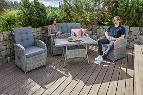 LC Garden »Monaco« Living Sitzgruppe grau 4-TLG. Loungemöbel Sitzgarnitur Loungegarnitur – Bild 3