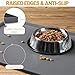 Hubulk Dog Feeding Mat,100% Waterproof Food Grade Silicone Pet Food and Water Bowl Placemat,Dishwasher, High Raised Edge to Prevent Spills,Nonslip Tray to Stop Messes on Floor (19