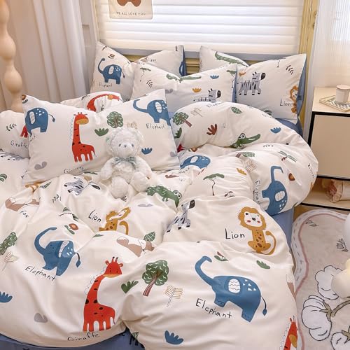 DJY Cartoon Queen Duvet Cover, 100% Cotton Animals Kid Bedding by DJY - Used condition - Image 7