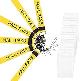 Melife 6 Pack Hall Pass Lanyards School Classroom Passes Set Hall Bathroom, Library, Office and Nurs