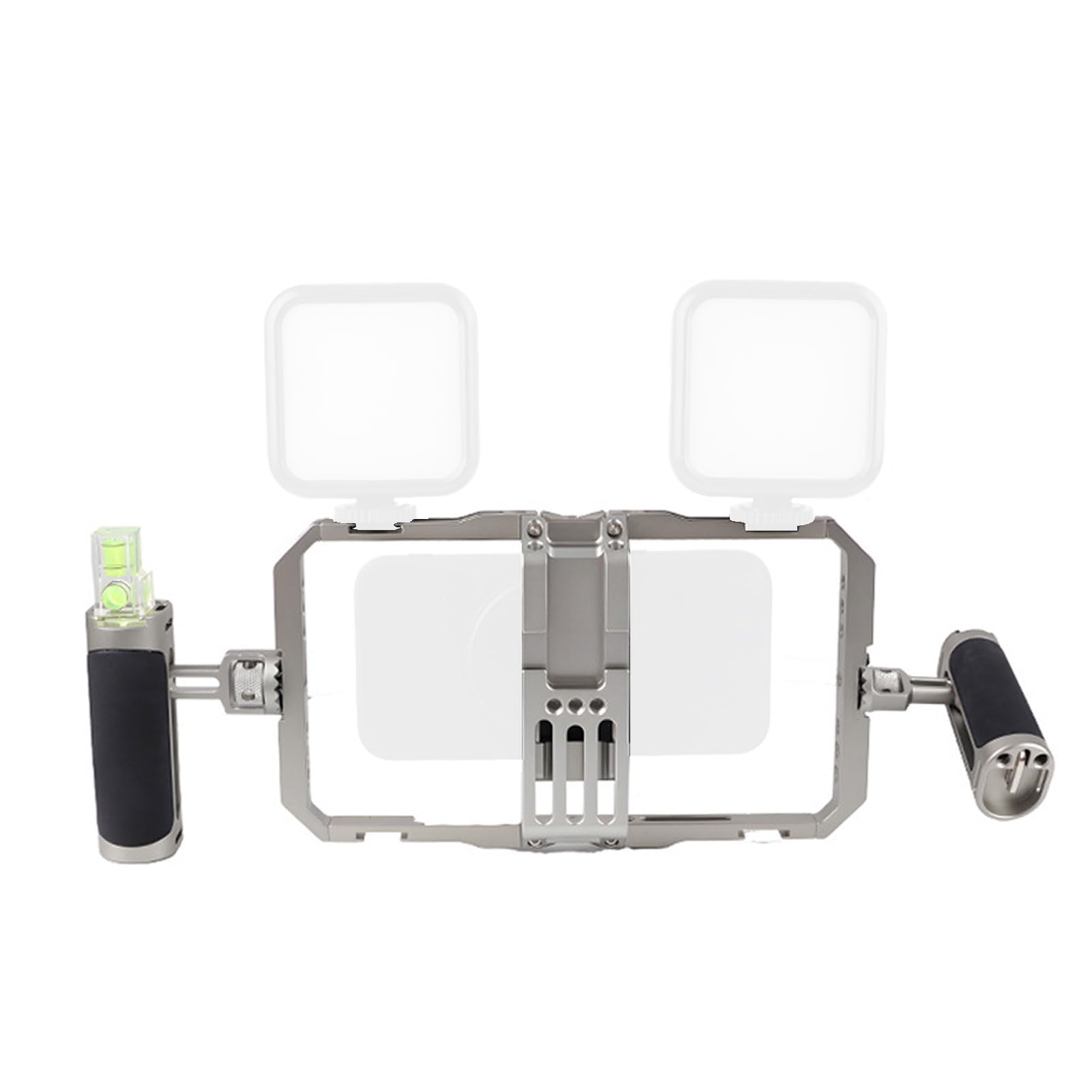 Generic Kit Universal de Plataforma de Video para Teléfono Inteligente de Aluminio de Liberación Rápida con Asas Dobles de Expansión Profesional para Filmación con Múltiples Accesorios para