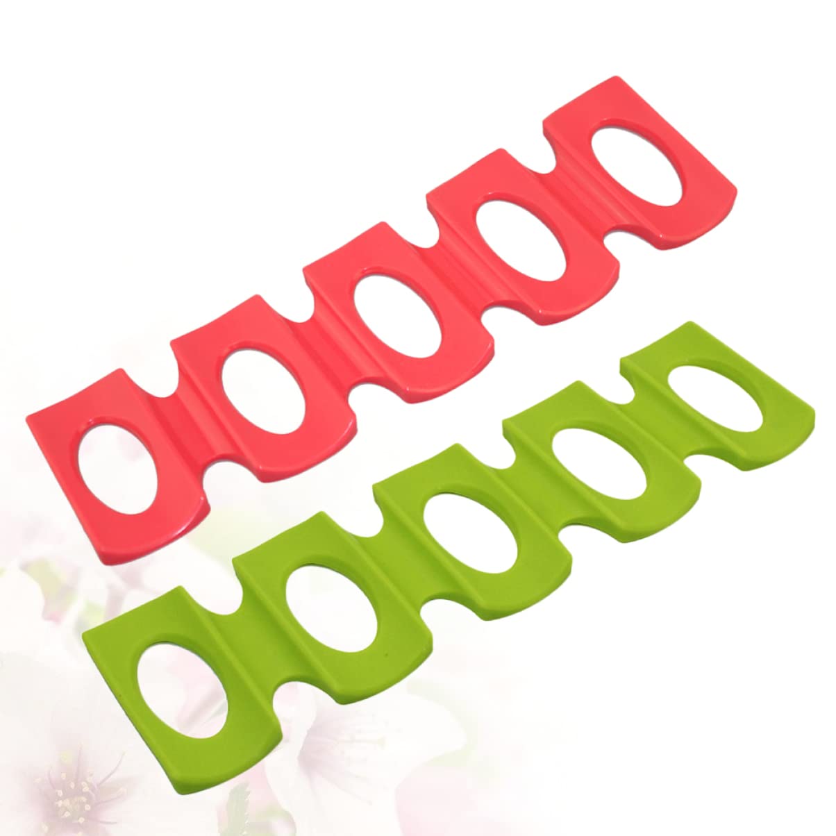 OKUMEYR 2pcs Silicone Beverage Storage Mat Organiser for Beer Wine and Drinks Stacking Rack for Home Refrigerator and Bar Use and Easy to and Red