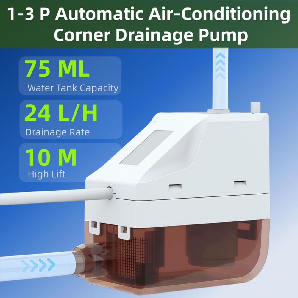 Pompa di Condensato Automatica Ultra-Silenziosa 220V 24L/H HS-24C Pompe di Sollevamento Condensato 1-3P per Drenaggio Condizionatore d'Aria On-Hook