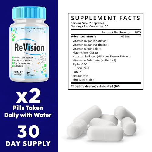(3 Pack) Revision Eye Supplement Pills Advanced Vision 2.0 Eye Care Complex Vitamin Capsules Pro (180 Capsules)