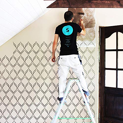 Stencilit® Lattice Large Wall Stencil For Painting | Xl 24X37.5 In | Moroccan Trellis Wall Stencil For Painting Large Pattern | Repeating Lace Wall Stencil Design #TOP5