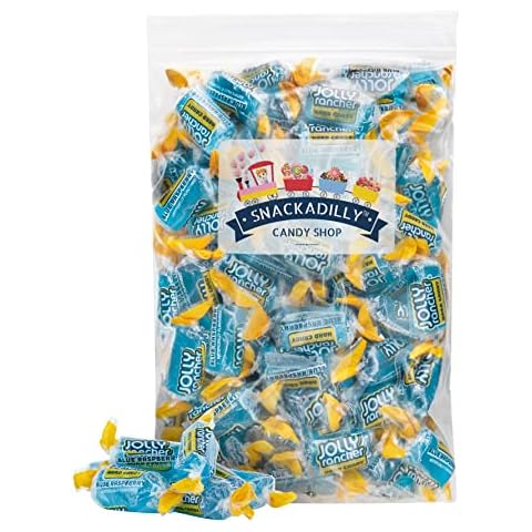 14.5 Oz. Bag Of All Blue Raspberry J0lly Ranchrs- About 66 Pieces Freshly Packaged By Snackadilly Cover