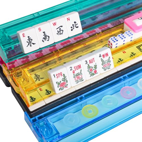 Set de Mahjong con 166 piezas y accesorios completos miniatura 4