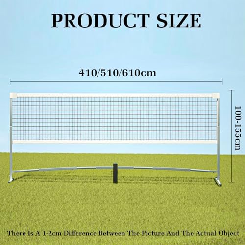 Portable Badminton Tennis Net Stand, Badminton Net Stand Portable,Freestanding Badminton Posts with Grid and Backpack,Athletic Training Equipment for Stadium Beach Lane