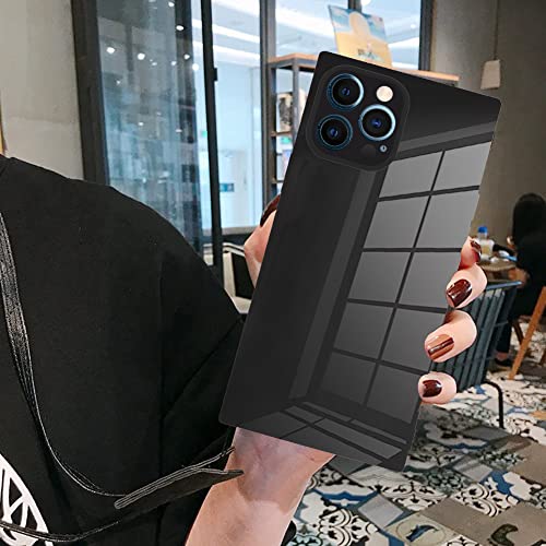 Lsl For Iphone 12 Pro Max Case Square Black Soft Tpu Bumper Anti-Drop Anti-Scratch Shock Absorption Protective Wireless Slim Cover Compatible With Iphone 12 Pro Max 6.7 Inch For Women Girls Men #TOP6