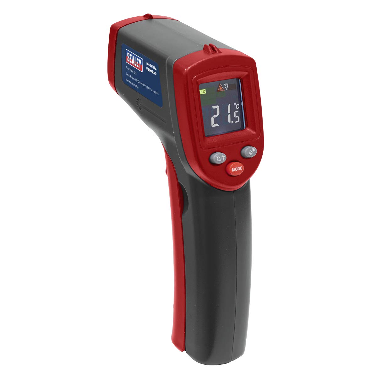 Sealey Light Vs904 Infrared Laser Digital Thermometer 12:1
