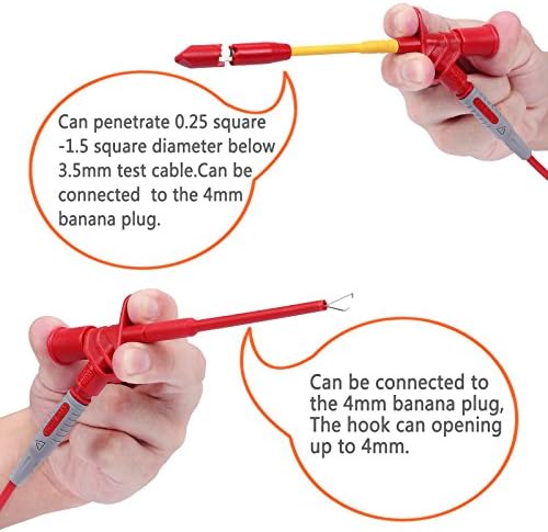 Multimeter Test Leads Kit 12 PCS Multimeter Leads with Alligator Clips Probes And Test Hooks Banana Plug for Multimeter Clamp Meter