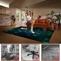 Bodenschutzmatte Bürostuhl Teppich, 120 x 160 cm Gaming Stuhlmatten, Unterlage Schreibtischstuhl, Bürostuhlmatte für Hartholzböden, Bürostuhl Unterlage für Stühle Hohe Dichte Anti-Silp Schutzmatte – Ansicht 3