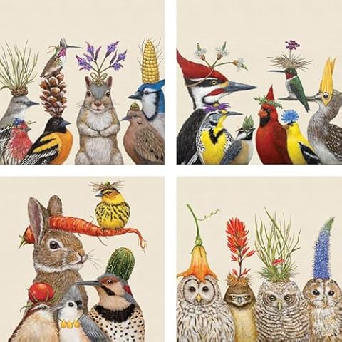 Paperproducts Design Forest Festivities Paper Beverage Napkins, Bundle of 4 (20ct) Packages Cover