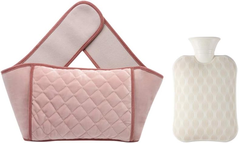 BYXAS Hot Water Bottle with Hand Pocket Cover–2.0L BPA Free PVC Water Bag, Odorless Superior Material,Great for Pain Relief, Rose Pink : Health & Household