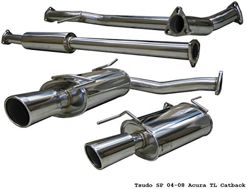 Tsudo Performance Compatible/Replacement for Acura Tl 04 05 06 07 08 Tsudo Sp Stainless Exhaust Dual Muffler