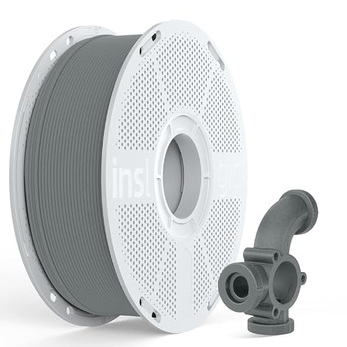 Inslogic PA6-GF25 Nylon Filament Reinforced with Glass Fiber 1.75mm, High-Temp 3D Printing Material with 210°C HDT, 1kg Spool Filament, Tough & Heat-Resistant, for Industrial FDM Printers (Grey)